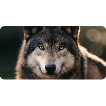 Wolf Photo License Plate