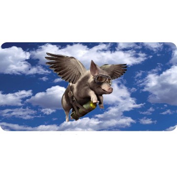 Flying Pig Photo License Plate