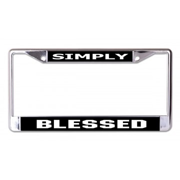 Simply Blessed #3 Chrome License Plate Frame