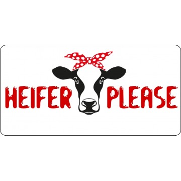 Heifer Please Photo License Plate