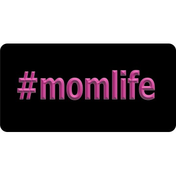 Hashtag Momlife Photo License Plate