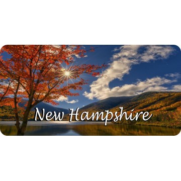 New Hampshire Mountain Scene Photo License Plate