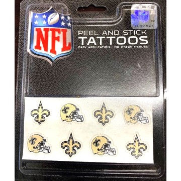 New Orleans Saints 8-PC Peel And Stick Tattoo Set