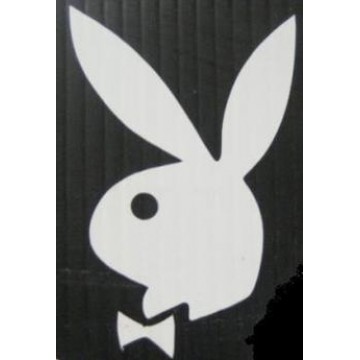Playboy Logo White 4" x 4" Decal 