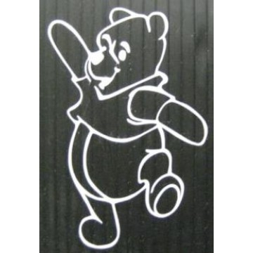 Pooh White 4" x 4" Decal 