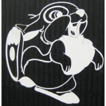 Thumper White 4" x 4" Decal 
