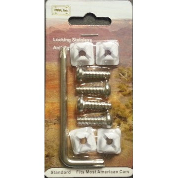 License Plate Locking Fasteners, Domestic Models, Stainless Steel