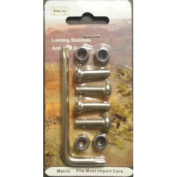License Plate Locking Fasteners, Import Models, Stainless Steel