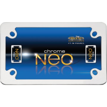 Chrome NEO Metal Motorcycle  License Plate Frame