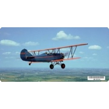 Bi-Plane Photo License Plate 
