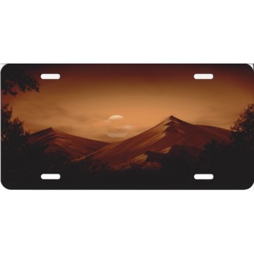Mountain Scene License Plate 