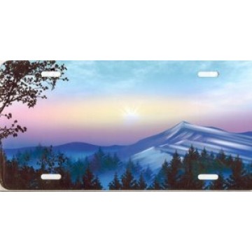 Mountain Scene License Plate