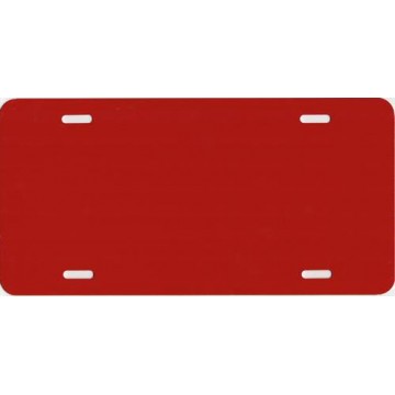 0.040 Red Metallic Blank Metal License Plate