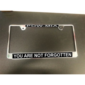 POW MIA You Are Not Forgotten Thintop Chrome License Plate Frame