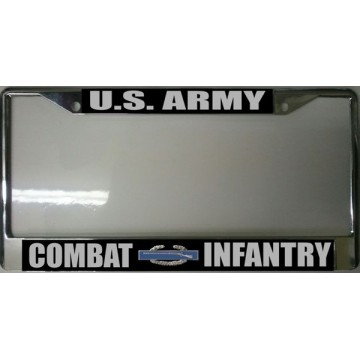 U.S. Army Combat Infantry Chrome License Plate Frame 