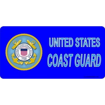 United States Coast Guard Photo License Plate 