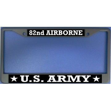 U.S. Army 82nd Airborne Chrome License Plate Frame 