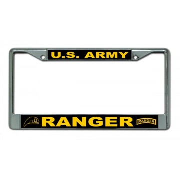 U.S. Army Ranger Chrome License Plate Frame 