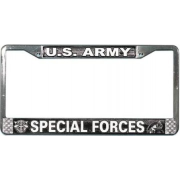 U.S. Army Special Forces Chrome License Plate Frame 