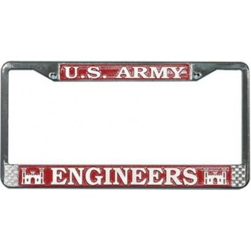 U.S. Army Engineers Chrome License Plate Frame 