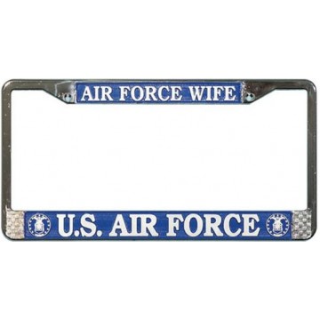 U.S. Air Force Wife Chrome License Plate Frame 