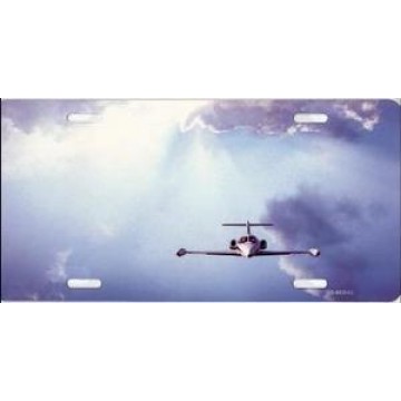 Plane In The Clouds Photo License Plate 