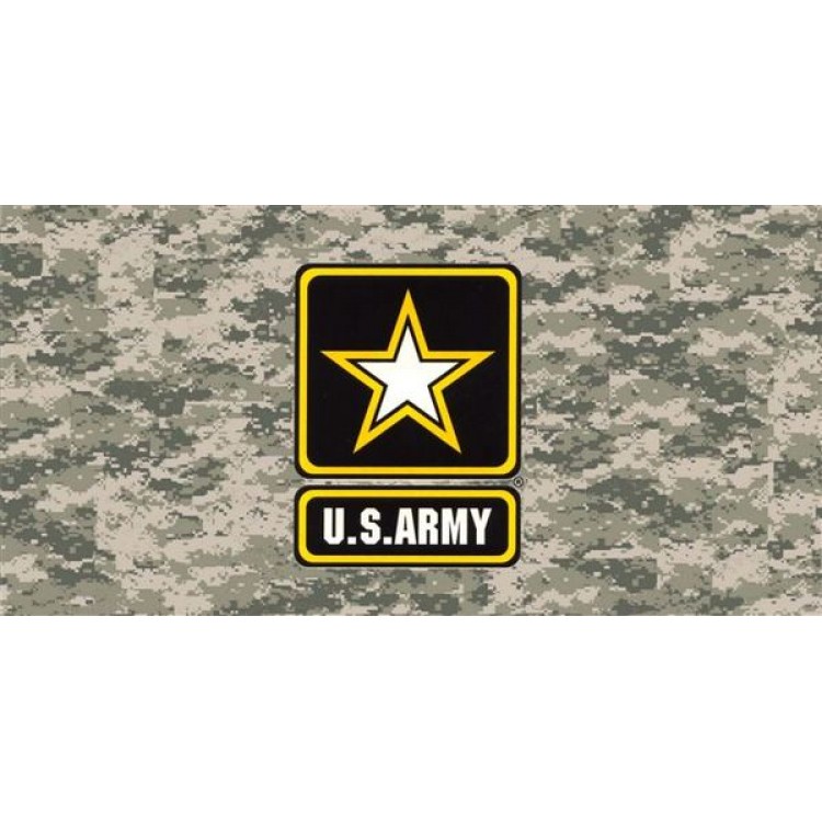 Army Digital Camo Photo License Plate 