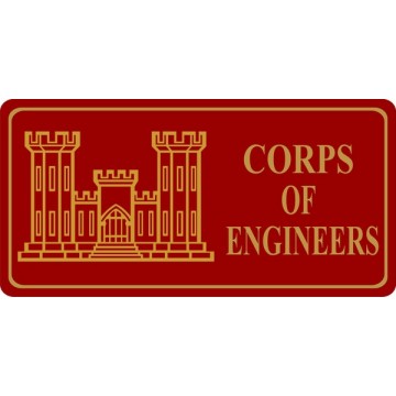Army Corp. Of Engineers Photo License Plate 