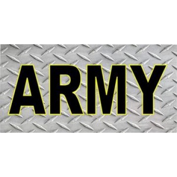 U.S. Army Diamond Plate Photo License Plate 