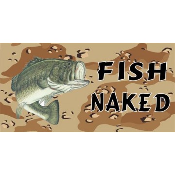 Fish Naked Photo License Plate 