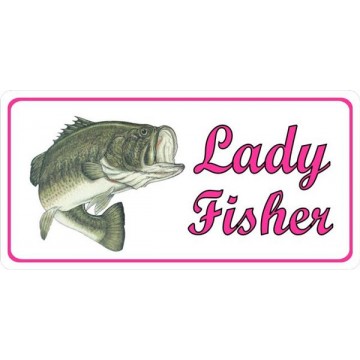 Lady Fisher Photo License Plate 