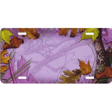 Pink Woodland License Plate