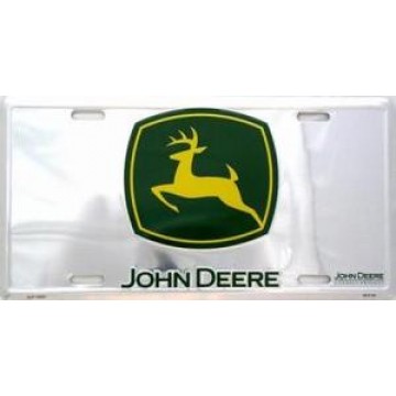 John Deere Green Logo Anodized License Plate 
