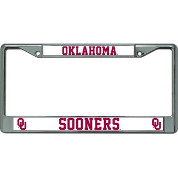 Oklahoma Sooners Chrome License Plate Frame