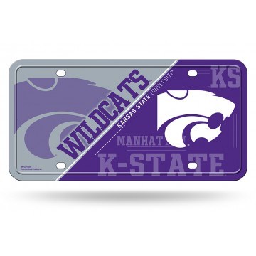 Kansas State Wildcats Metal License Plate