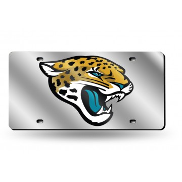 Jacksonville Jaguars Silver Laser License Plate
