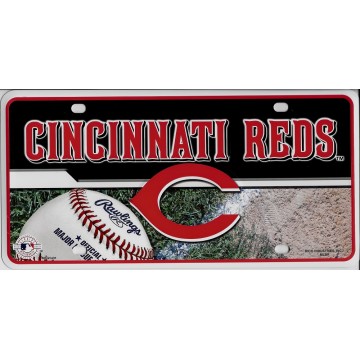Cincinnati Reds Metal License Plate