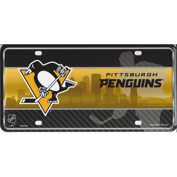Pittsburgh Penguins Metal License Plate