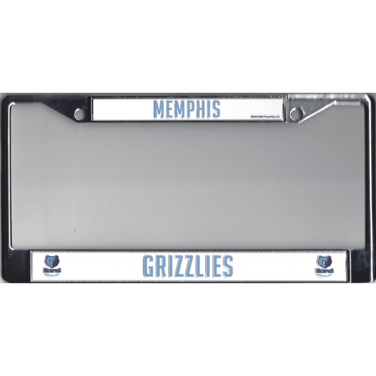 Memphis Grizzlies Chrome License Plate Frame