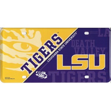 LSU Tigers Metal License Plate