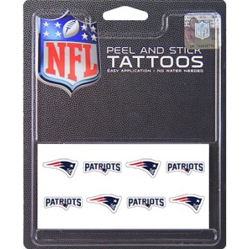 New England Patriots 8-PC Peel And Stick Tattoo Set