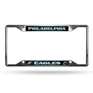 Philadelphia Eagles EZ View Chrome License Plate Frame