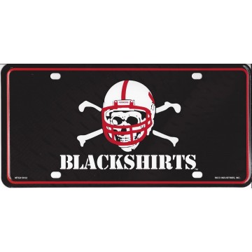 Nebraska Cornhuskers Blackshirts Metal License Plate