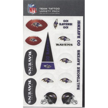 Baltimore Ravens Variety Pack Tattoo Set