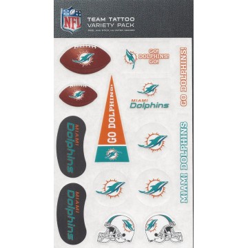 Miami Dolphins Variety Pack Tattoo Set