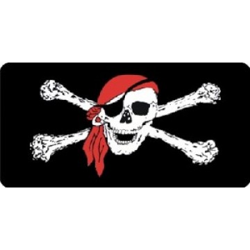 Pirate With Scarf Photo License Plate