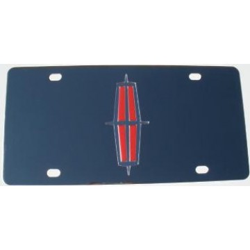 Lincoln Red Logo Stainless Steel License Plate 