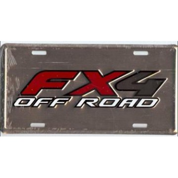 Ford FX4 Off Road Metal License Plate 