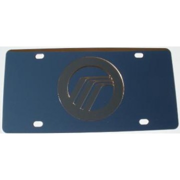 Mercury Gold Logo Stainless Steel License Plate 