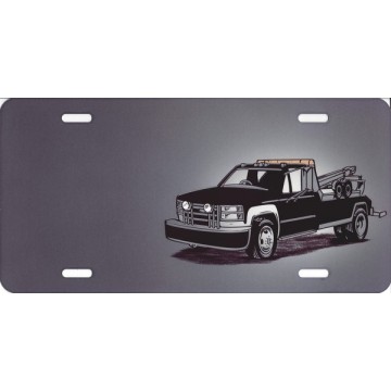 Tow Truck Offset License Plate